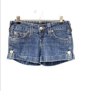 True Religion Women’s Cuffed Jean Shorts Size 27